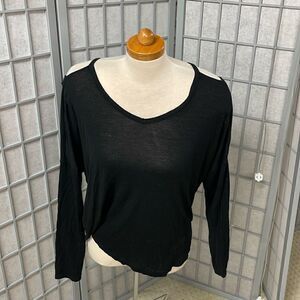 Zenana Long Sleeve Tee, Black, Women’s Small